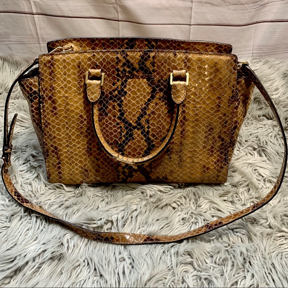 Michael Kors Selma Python Satchel - image 1